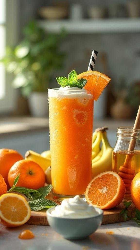 عصير موز وبرتقال